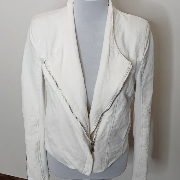 BlankNYC white double zip mesh jacket size small - Picture 2 of 15